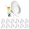 Luxrite 5/6 Inch LED Recessed Can Lights 5 CCT 2700K-5000K 14W (90W Equivalent) 1100LM Dimmable 12-Pack LR23796-12PK - alternate 1